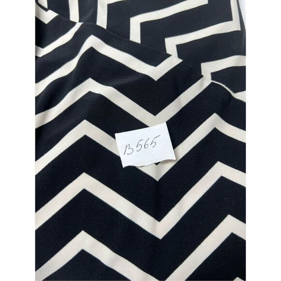 RALPH LAUREN BLACK & WHITE CHEVRON PRINT DRESS W/TIE All-Season Size 16 - Picture 12 of 12